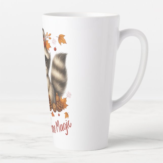 Caneca De Café Latte Corrente Mágica de Cozy Autumn (Direita)