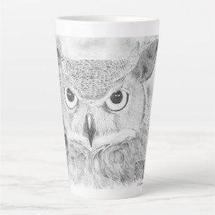 Caneca De Café Latte Coruja