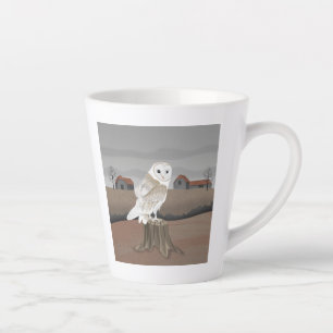 Caneca De Café Latte Coruja-das-torres