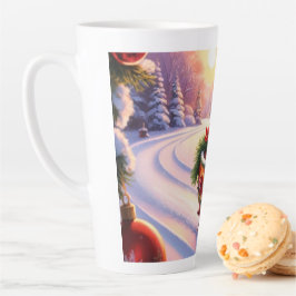 Caneca De Café Latte Coruja de manga durante os feriados