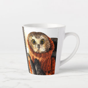 Caneca De Café Latte Coruja, Rockefeller, aspas,