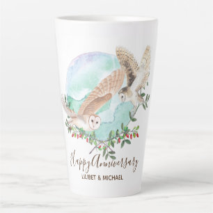 Caneca De Café Latte Corujas Personalizadas