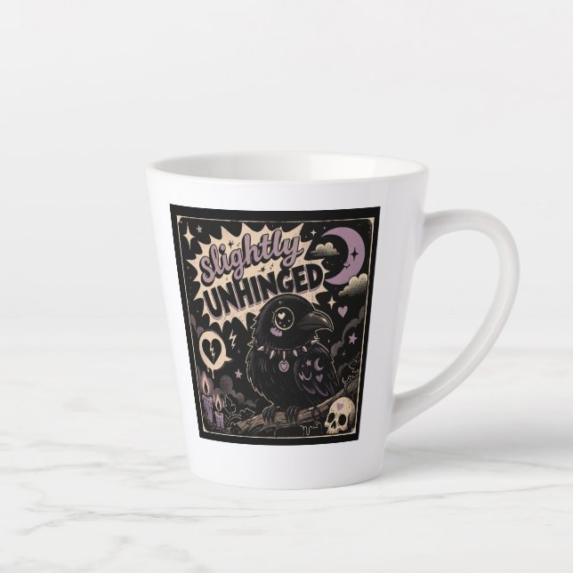 Caneca De Café Latte Corvo Levemente Desencadear (Direita)