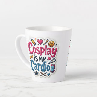 Caneca De Café Latte Cosplay É Meu Exercício Cardíaco
