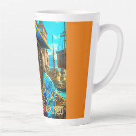 Caneca De Café Latte Costa Bárbara Selvagem - San Francisco Cafe Latte