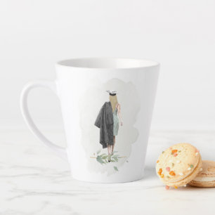 Caneca De Café Latte Cota Inspiracional de Formando de Folhagem de Core