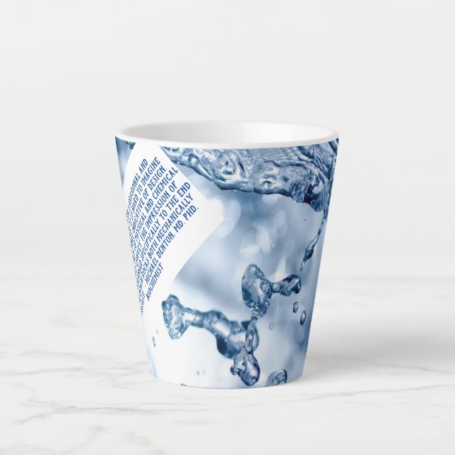 Caneca De Café Latte Cotação maravilhosa de Cientista da Água (Frente)