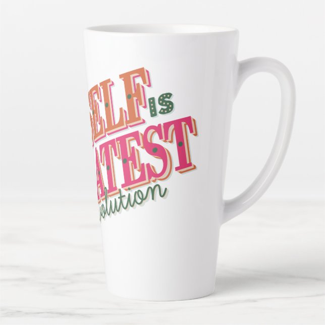 Caneca De Café Latte Cotações de Autoamor (Direita)