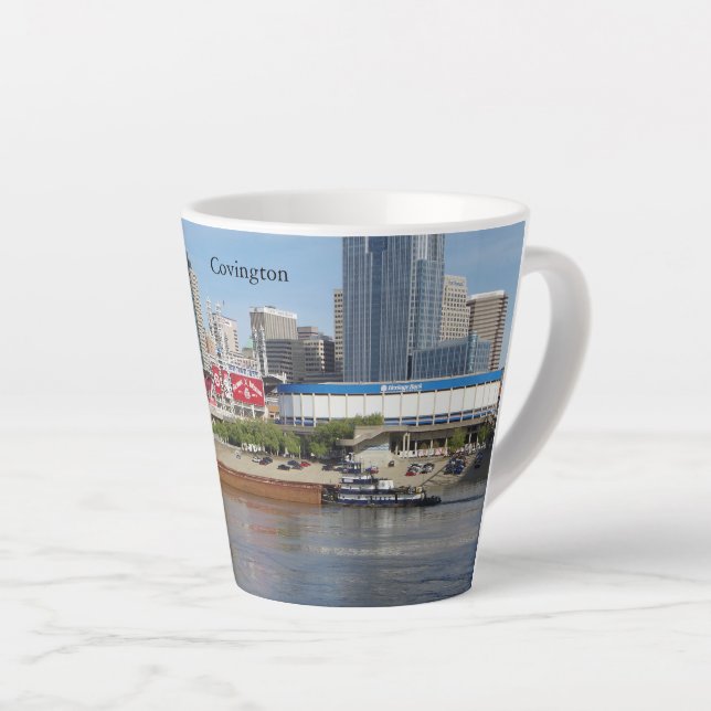 Caneca De Café Latte Covington & Barges lata (Ângulo direito)
