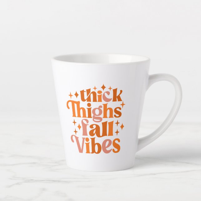 Caneca De Café Latte Coxas grossas caem em vibrações (Direita)