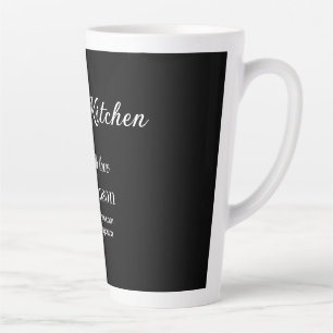 Caneca De Café Latte cozinha comida chef adicionar nome de restauração 
