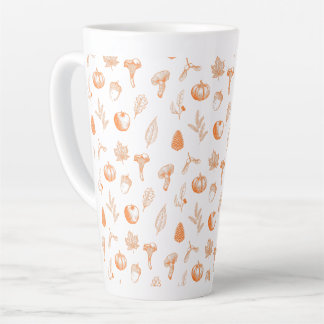 Caneca De Café Latte Cozy Autumn Pattern