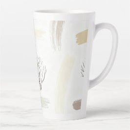 Caneca De Café Latte Cozy  Minimal Winter Aesthetic Pattern  