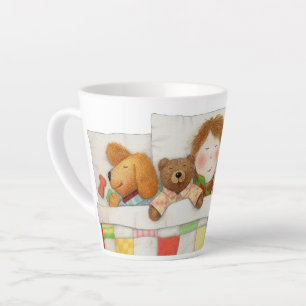 Caneca De Café Latte COZY QUILT Tapered White Mug