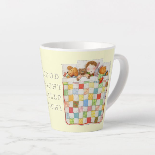 Caneca De Café Latte COZY QUILY Cacau Mug + Amarelo (Ângulo direito)