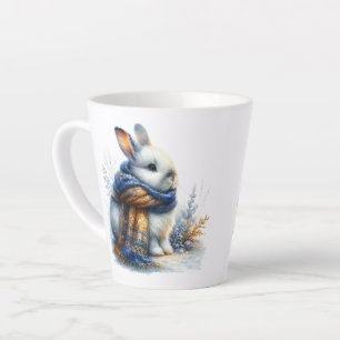 Caneca De Café Latte Cozy Winter Bunny Rabbit