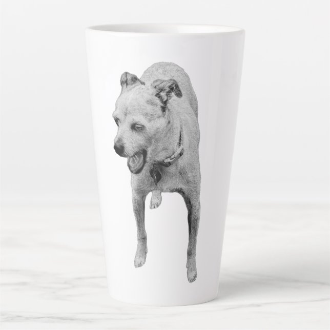 Caneca De Café Latte Cozy Yawn para as Noites de outono (Frente)