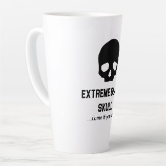 Caneca De Café Latte Crânio preto extremo