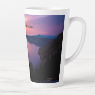 Caneca De Café Latte Crater Lake Oregon Sunset Tall Mug