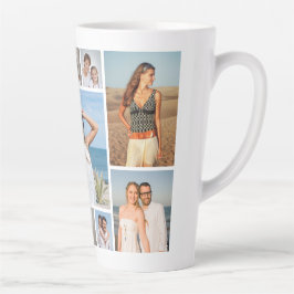 Caneca De Café Latte Create Your Own 11 Photo Collage