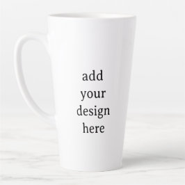 Caneca De Café Latte Create Your Own Simple Custom Large 17oz Latte Mug