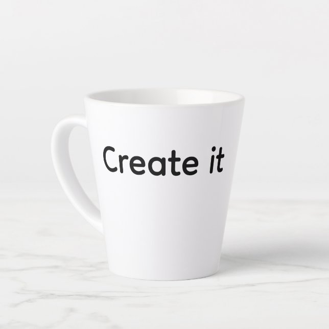 Caneca De Café Latte Create Your Promotional Mug Giveaway (Ângulo esquerdo)