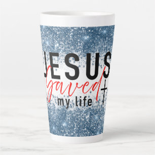 Caneca De Café Latte Criança Fiel: Jesus Salvou Minha Vida