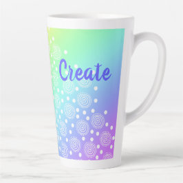 Caneca De Café Latte "Criar" Lâmina Latte Gradiente do Arco-Íris