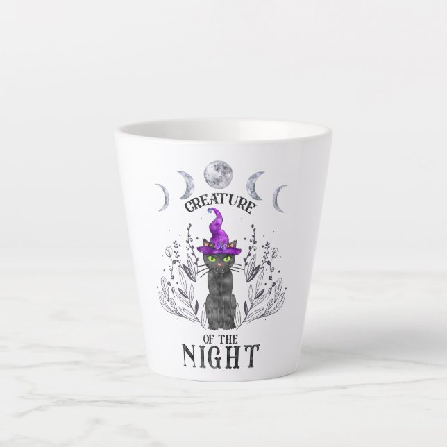 Caneca De Café Latte Criatura da Noite (Frente)
