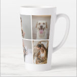 Caneca De Café Latte Crie personalizado 5 fotos personalizadas<br><div class="desc">Fácil design,  sua caneca de latte personalizada exclusiva de Ricaso Adicione suas 6 fotos,  trabalho de arte,  presentes de fotos ideais</div>