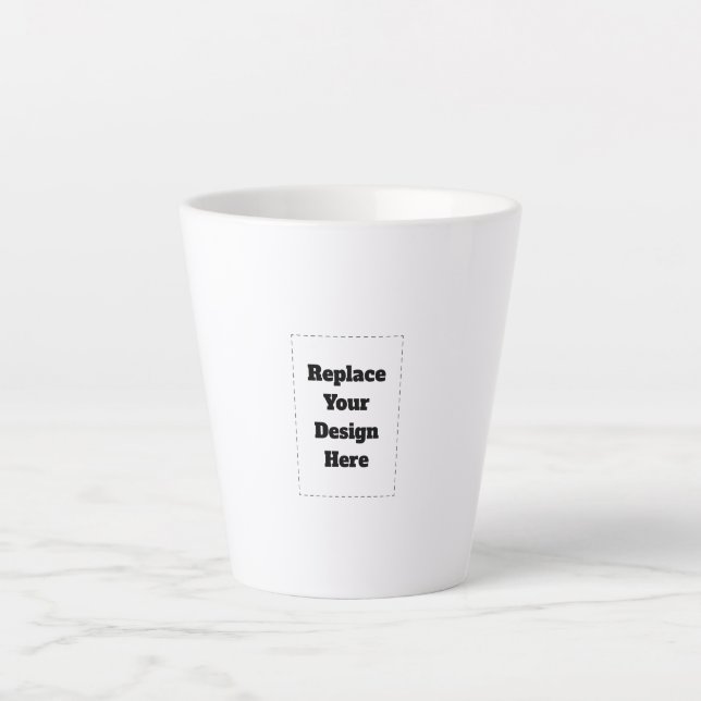 Caneca De Café Latte Crie seu próprio branco (Frente)