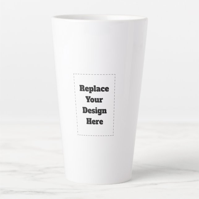 Caneca De Café Latte Crie seu próprio branco (Frente)