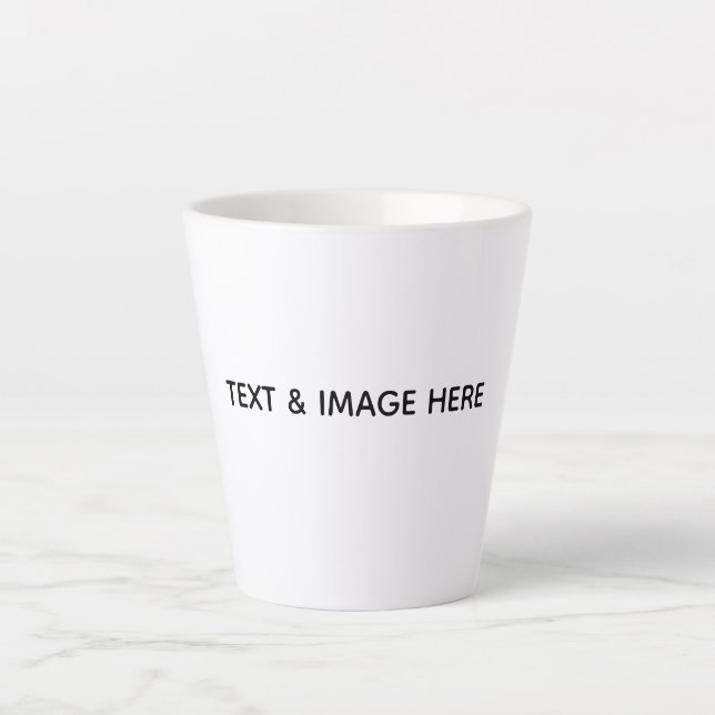 Caneca De Café Latte Crie seu próprio branco (Frente)