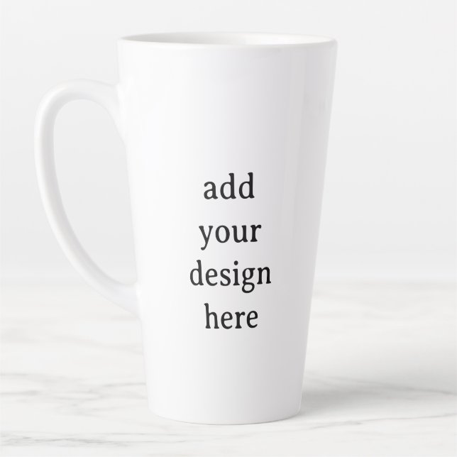 Caneca De Café Latte Crie Seu Próprio Caneca de Latte Grande Simples Pe (Esquerda)