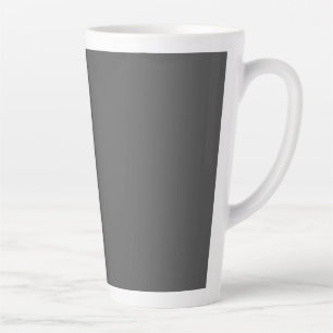 Caneca De Café Latte Crie seu próprio design personalizado cinza escuro