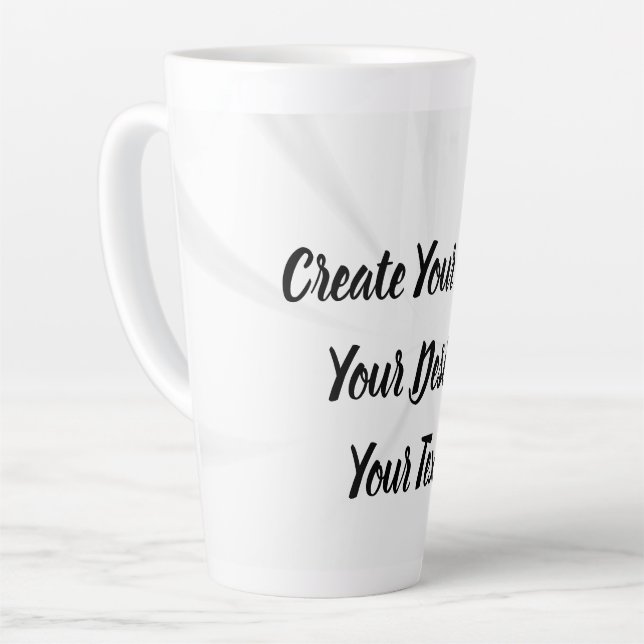 Caneca De Café Latte Crie seu próprio personalizado (Ângulo esquerdo)
