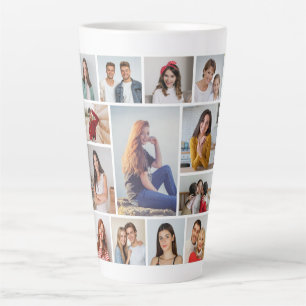 Caneca De Café Latte Crie Sua Própria Colagem De Fotos 13