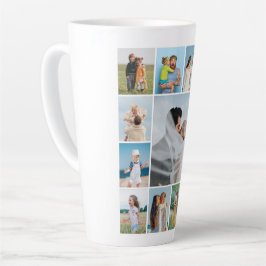 Caneca De Café Latte Crie Sua Própria Colagem De Fotos 13