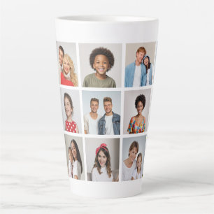 Caneca De Café Latte Crie Sua Própria Colagem De Fotos 15