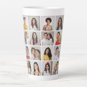 Caneca De Café Latte Crie Sua Própria Colagem De Fotos 16