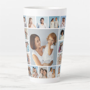 Caneca De Café Latte Crie Sua Própria Colagem De Fotos 17