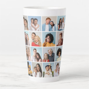 Caneca De Café Latte Crie Sua Própria Colagem De Fotos 24