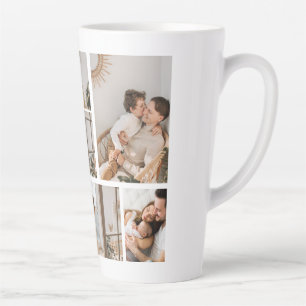 Caneca De Café Latte Crie sua própria colagem de fotos 7