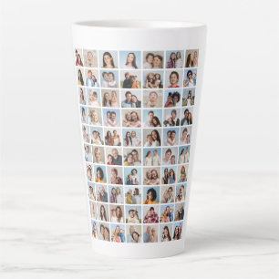 Caneca De Café Latte Crie sua própria colagem de fotos 70
