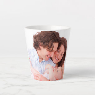 Caneca De Café Latte Crie sua própria foto personalizada