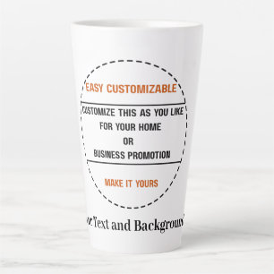 Caneca De Café Latte Crie Sua Própria Promoção de Marca Simples