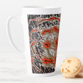 Caneca De Café Latte Crimson Vortex Latte Mug