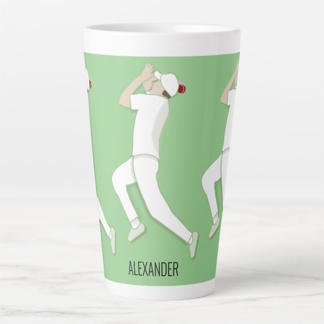 Caneca De Café Latte Críquete (Frente)