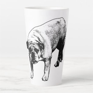 Caneca De Café Latte Crisp Noel Bulldog