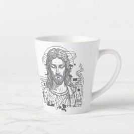 Caneca De Café Latte Cristão Onda de Cristo Grade Anaglifo Jesus Cristo